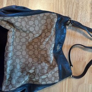 Genuine Coach bag. Dark and light brown.